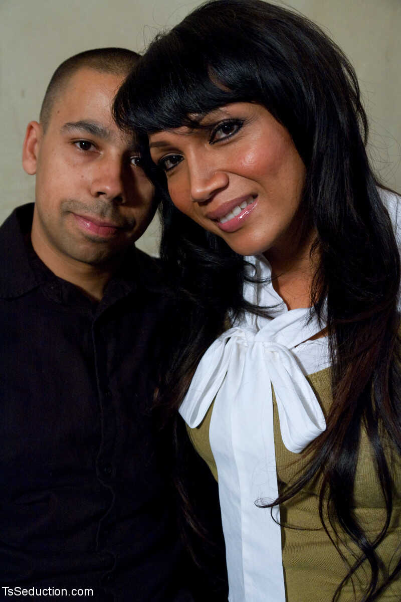 TS Seduction Lance, Yasmin Lee The Transsexual Dominatrix with the Huge Cock and Stockings Takes Her Submissive Guy's...