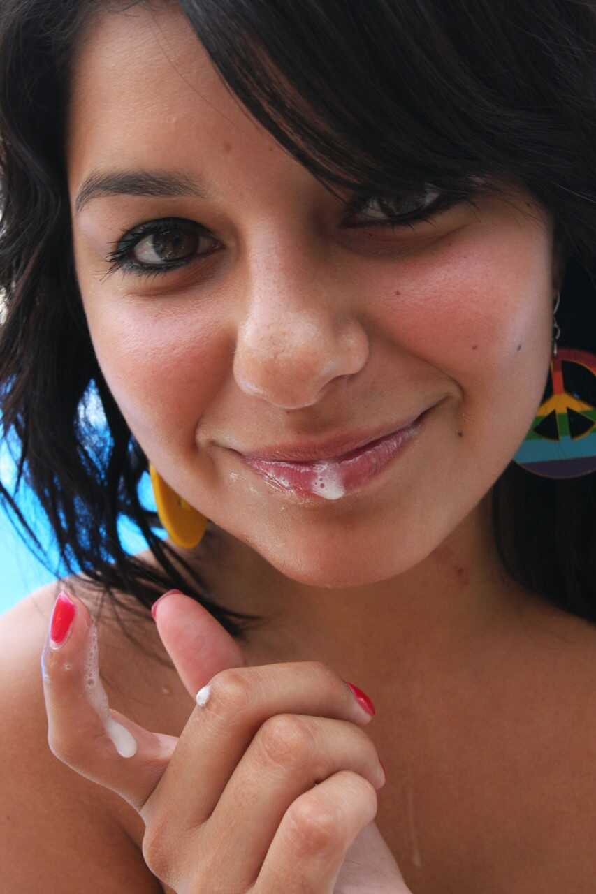 Pierced Tits Brunette Babe Christina Moure Sucks Off Her Poolside Lover, While Tiny Latina Teen Watches In Awe! - Christin...