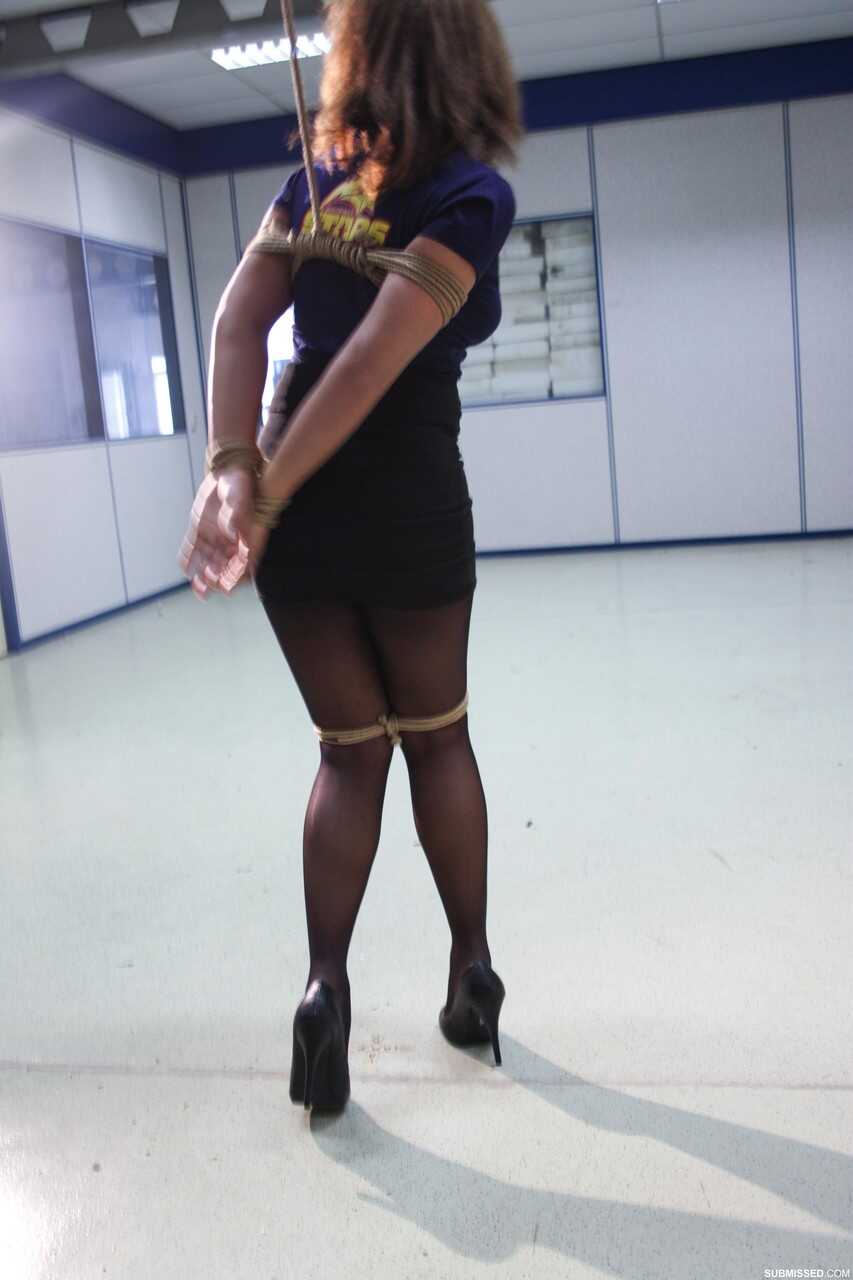 'Stripped, Bound and Breaking Free: The Erotic Adventures of Kayla in her Pantyhose Skirt' - Kayla