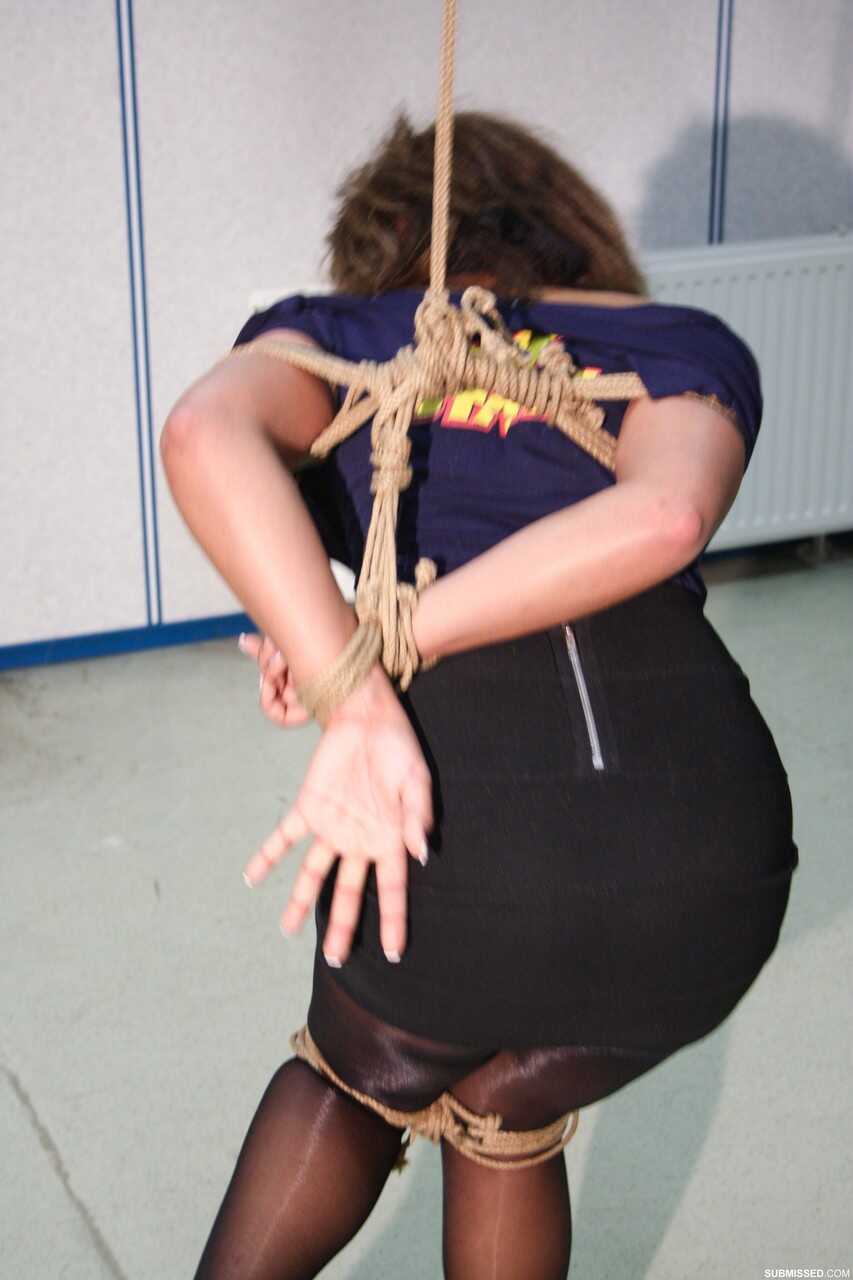 'Stripped, Bound and Breaking Free: The Erotic Adventures of Kayla in her Pantyhose Skirt' - Kayla