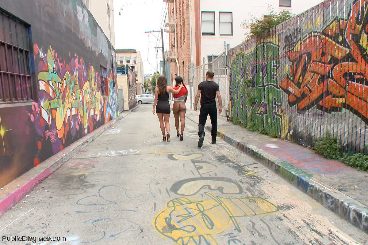 Public Disgrace with Ariel X, Chanell Heart and Mr. Pete: A Vintage Classic of Public BDSM and Black Pussy - Ariel X, Chan...