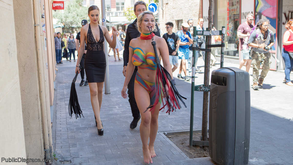 Public Disgrace Sienna Day, Steve Holmes, Tina Kay BDSM Squirt in Public with Big Tits and Squirting Orgasm - Sienna Day, ...