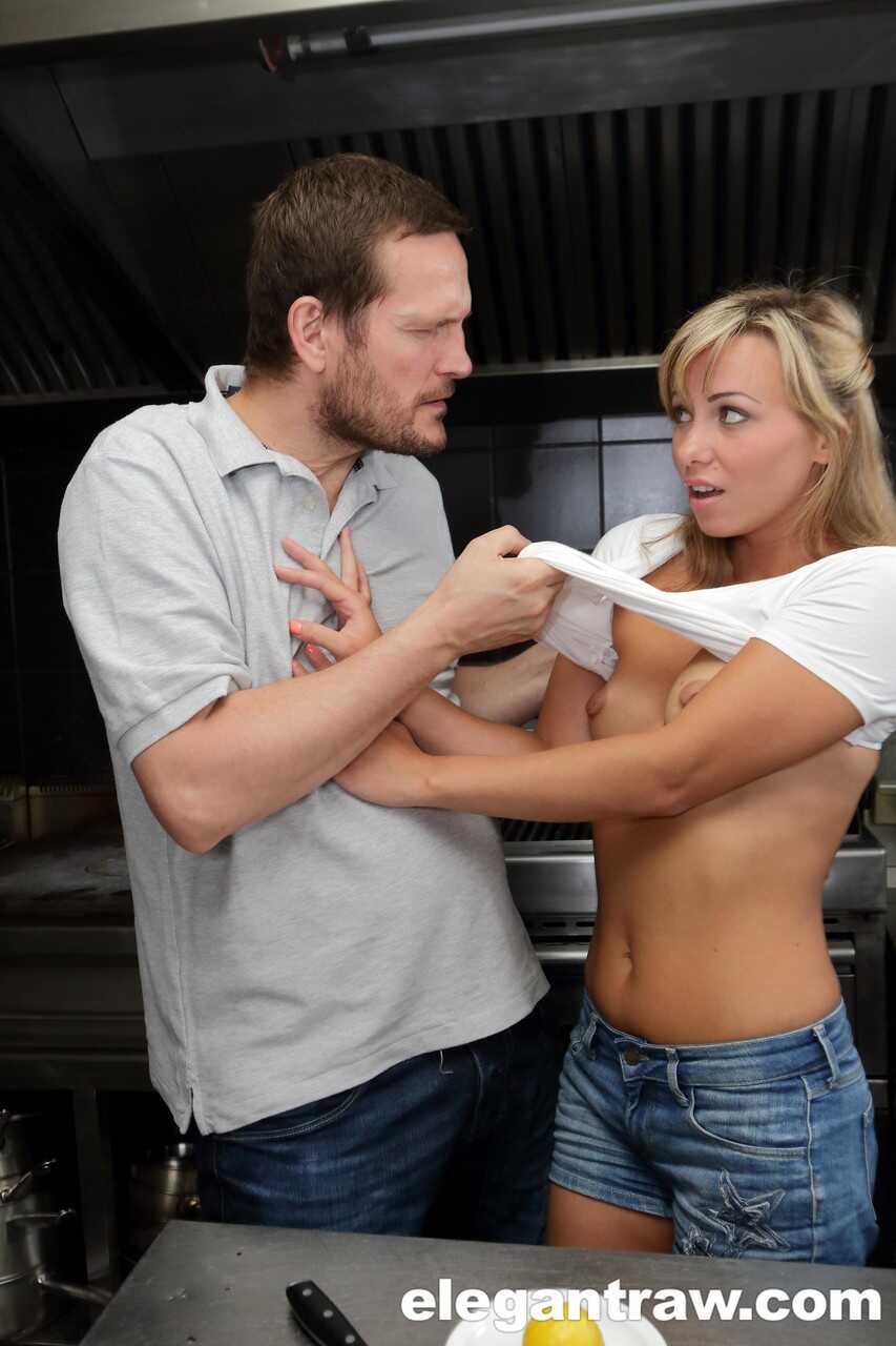 Busty Blonde Russian Alysa Gap Gets Double-Penetrated on the Kitchen Counter by MILFian Ian Scott