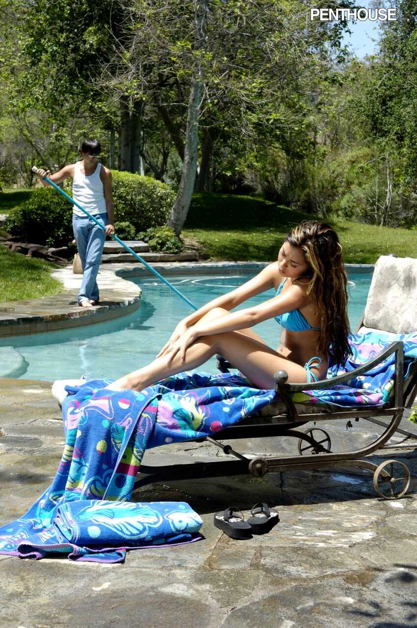 Michelle Maylene's Fantastic Body Gets Rammed by Two Dudes in the Pool: A Hot Asian American Doggy Style Adventure! -...