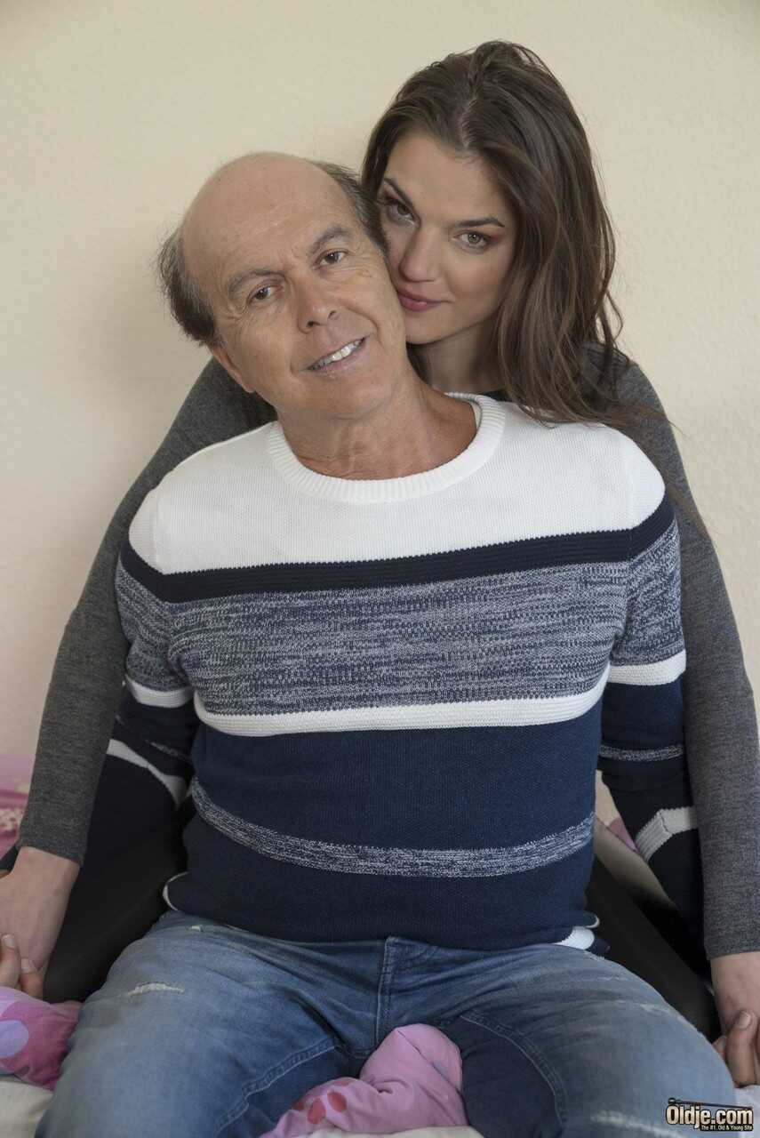 Brunette Czech teen Nana Garnet getting her twat stuffed by an old daddy, Old Man Girl, Petite Fuck, Petite Teen Fuck, Pet...