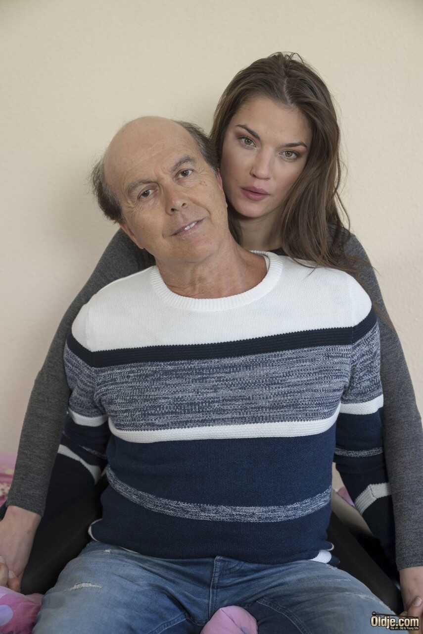 Brunette Czech teen Nana Garnet getting her twat stuffed by an old daddy, Old Man Girl, Petite Fuck, Petite Teen Fuck, Pet...