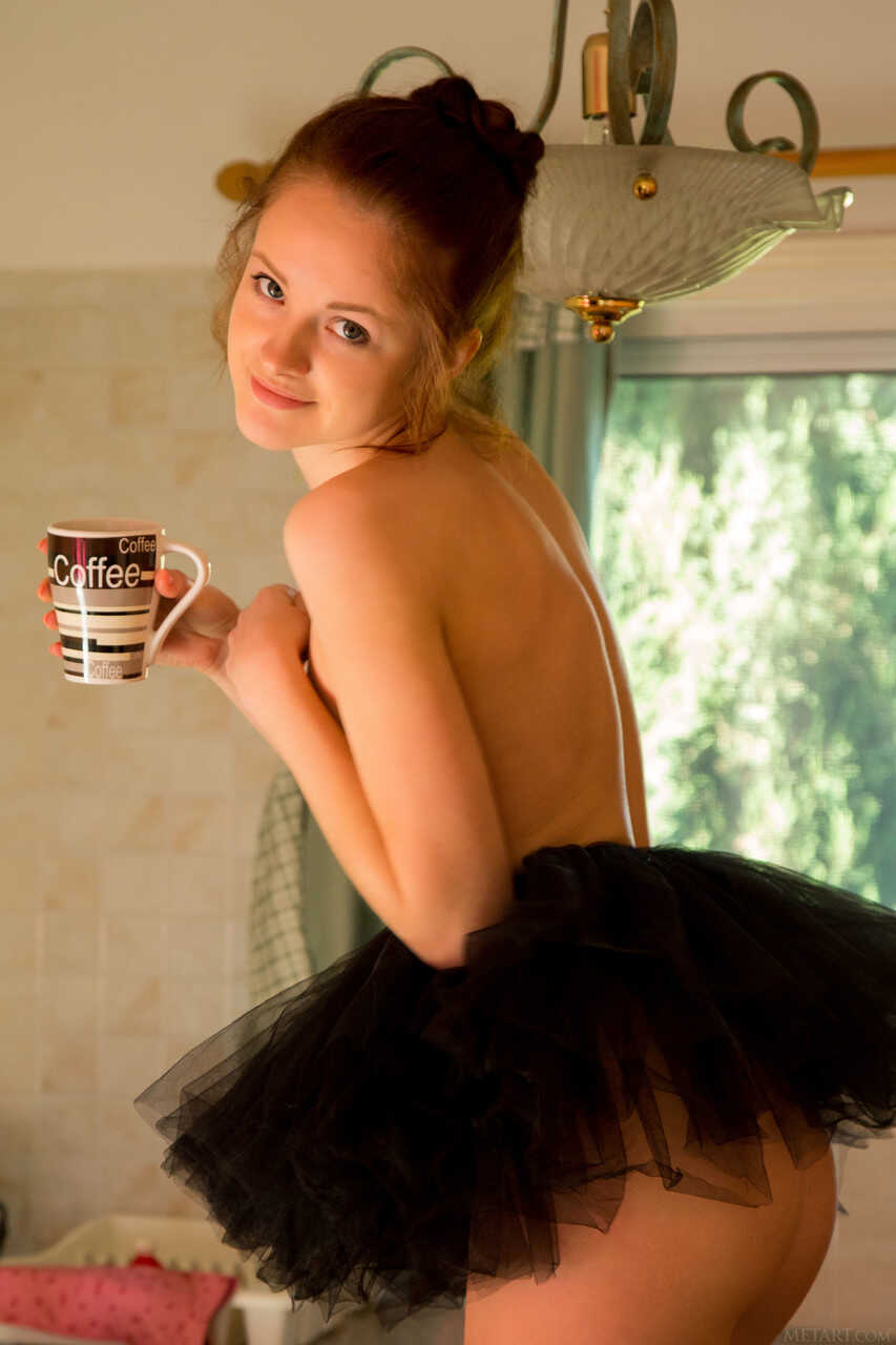 Ballerina Alice May's Naughty Dance: Small Tits, Shaved Pussy and a Skin-Baring Spread - Alice May