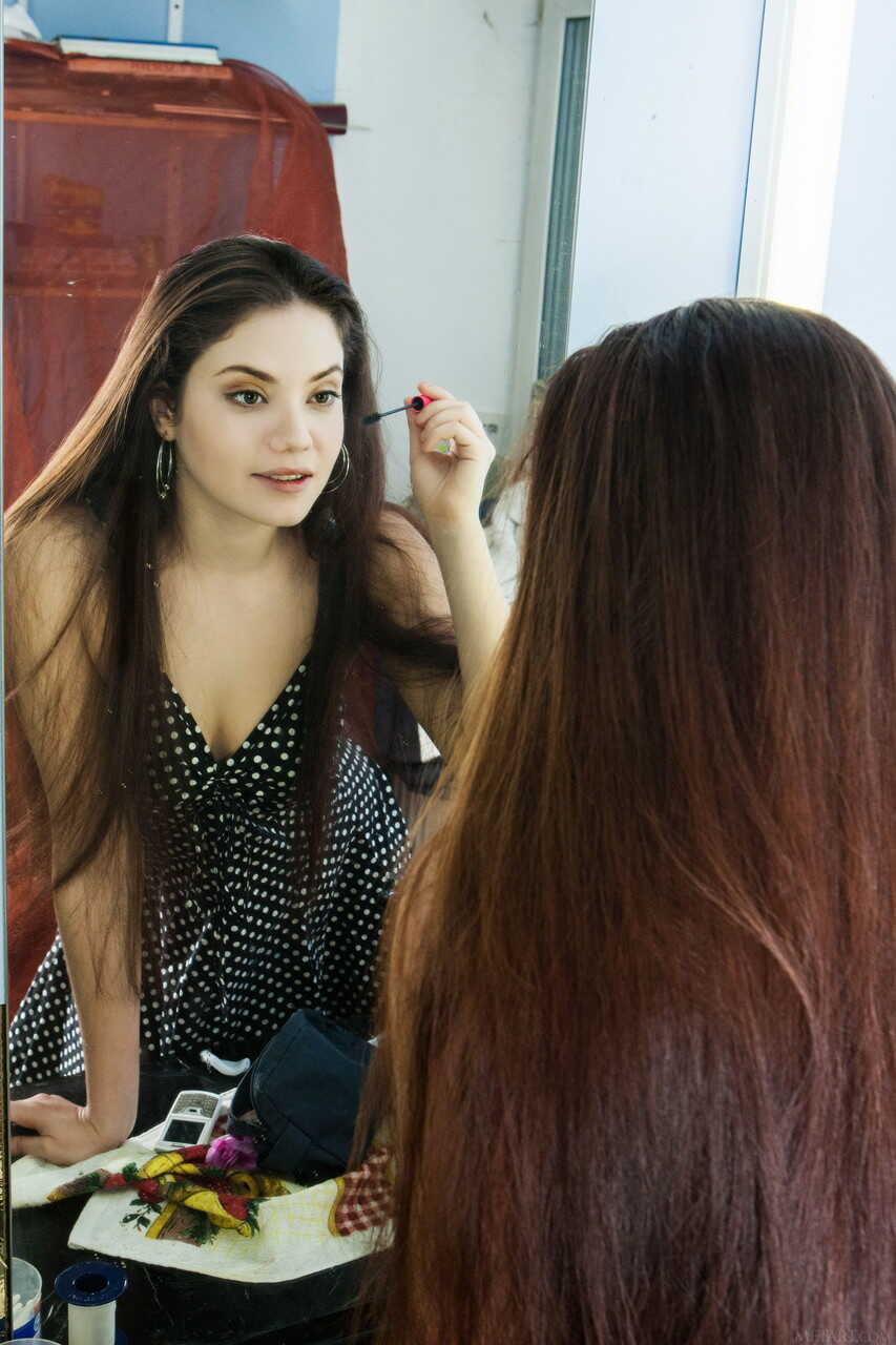 Beautiful long-haired teen Norma A shows her large labia & her gorgeous tits :  Norma A's Flawless Naked Bod: Her...