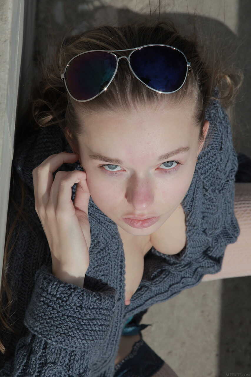 Adorable teen Milena D's public flashing in the sunlight as she shows off her hairy pussy and tits outdoors - Milena ...