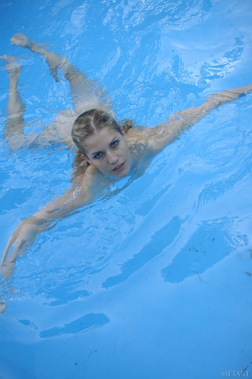 Naughty Teens Iveta B & Yana B Lose Their Bikinis and Go Skinny Dipping in the Pool - Iveta B, Yana B