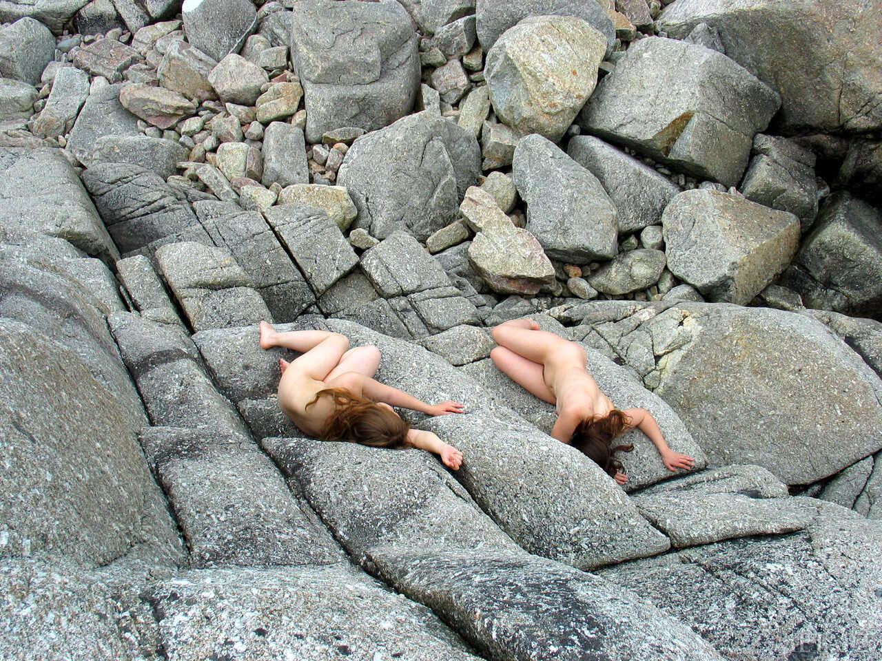 Innocent Nature Nymphs get Nude and Nailed by Rough Ronins