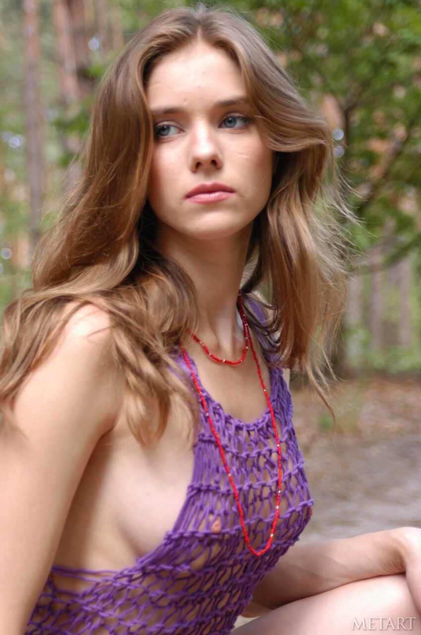 Marilu A's Wild Forest Frolic: The French Petite Teen Loses Her Dress and Shows Off Her Naked Beauty! - Marilu A