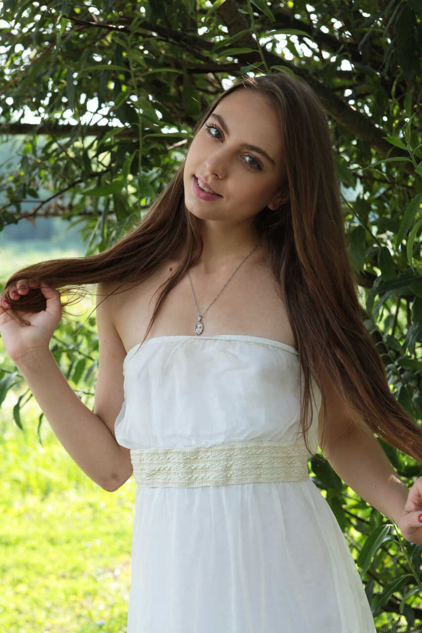 Valery Leche Spreads Her Slim Brunette Body In A Solo, Upskirt No Panties Ass - Valery Leche