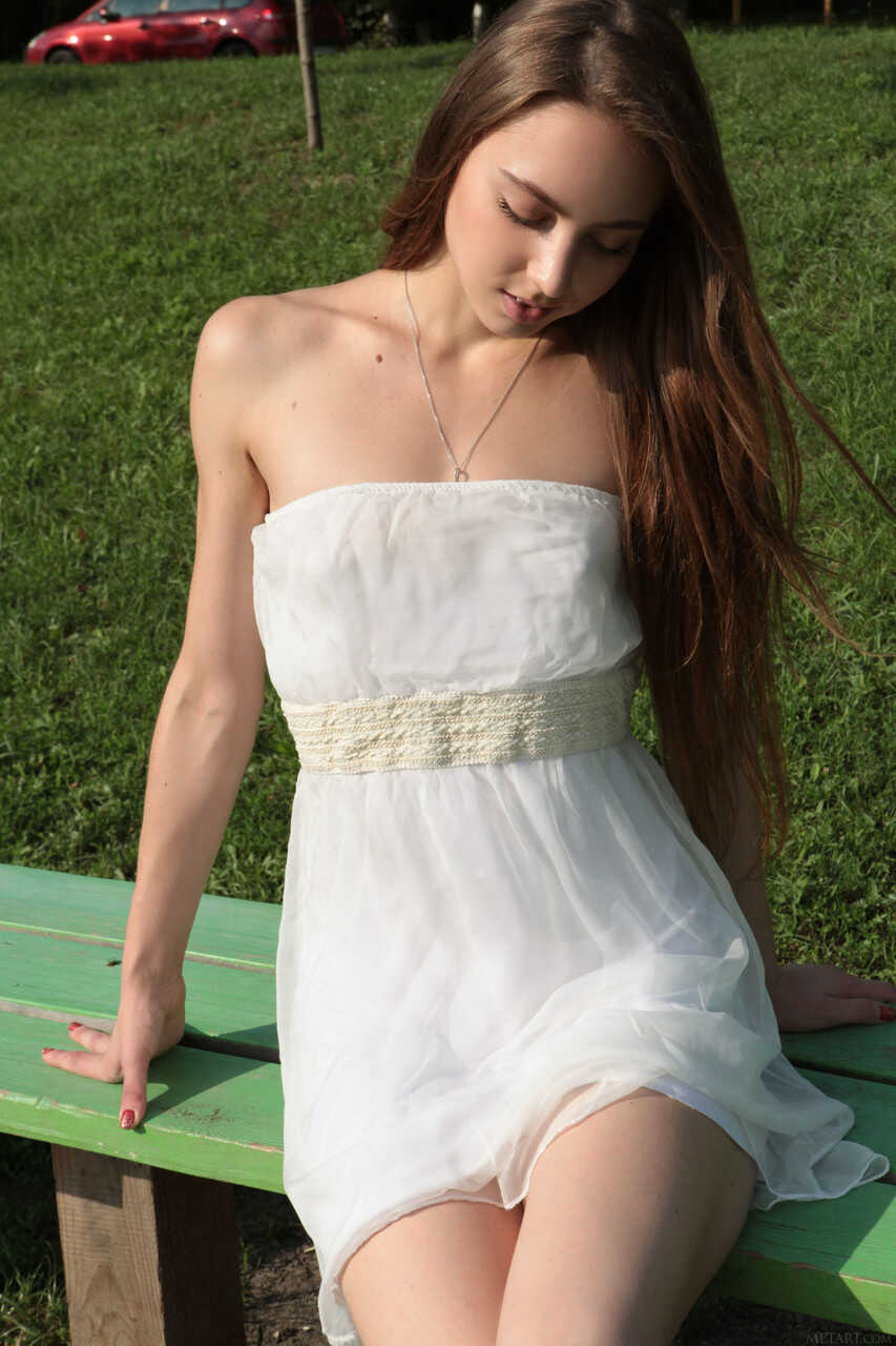 Valery Leche Spreads Her Slim Brunette Body In A Solo, Upskirt No Panties Ass - Valery Leche