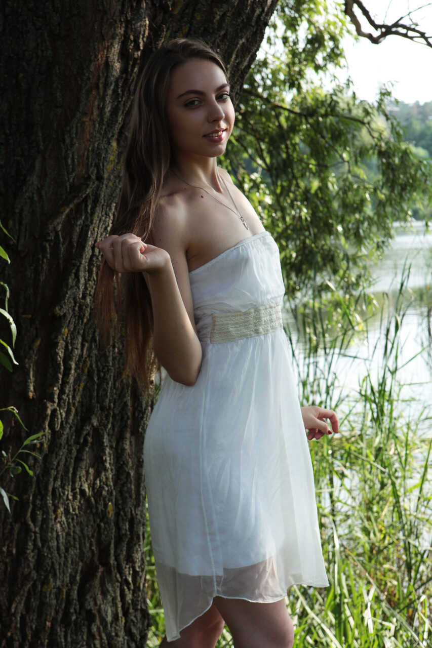 Valery Leche Spreads Her Slim Brunette Body In A Solo, Upskirt No Panties Ass - Valery Leche