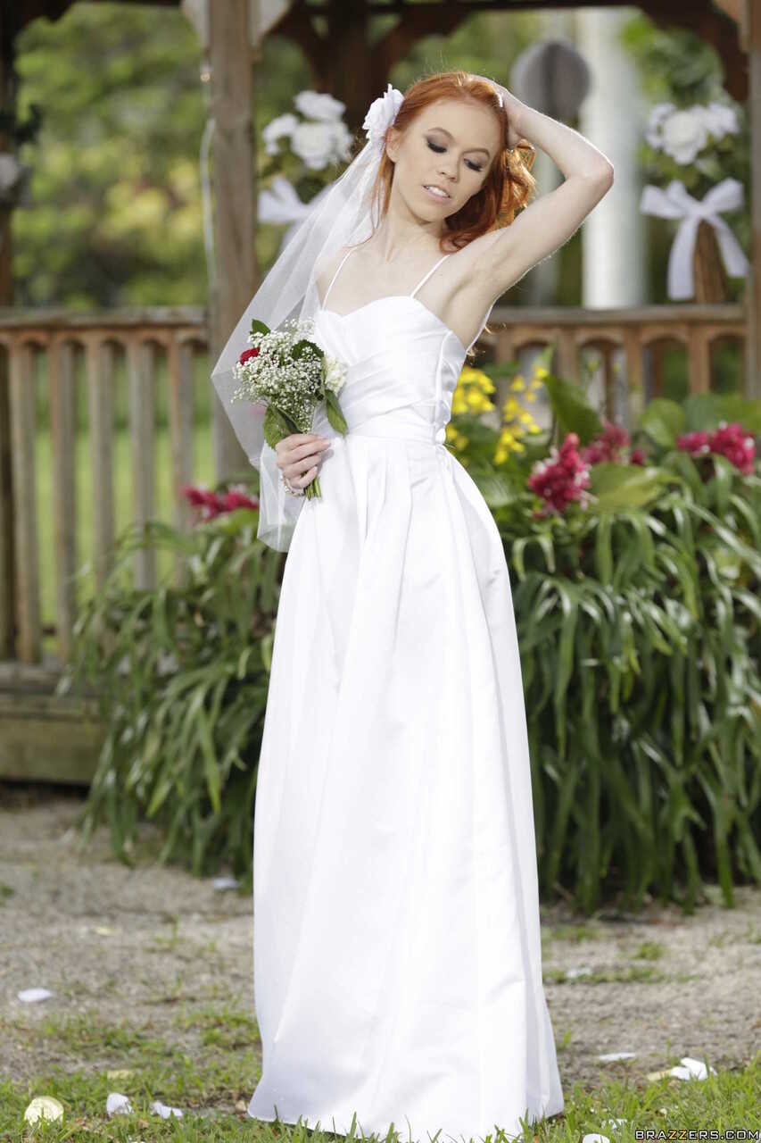 Sexy bride Dolly Little strips off her hot wedding dress outdoors for a naughty photoshoot - Dolly Little