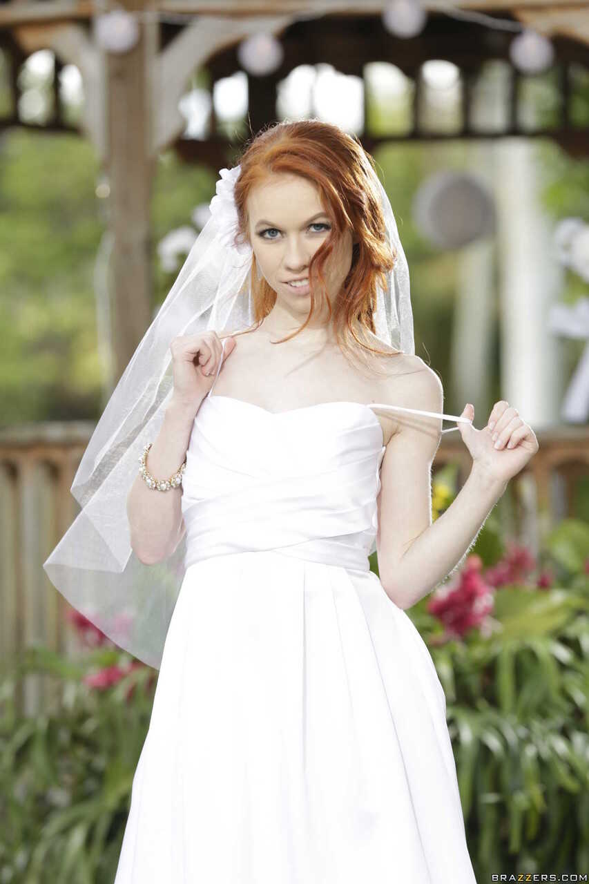 Sexy bride Dolly Little strips off her hot wedding dress outdoors for a naughty photoshoot - Dolly Little