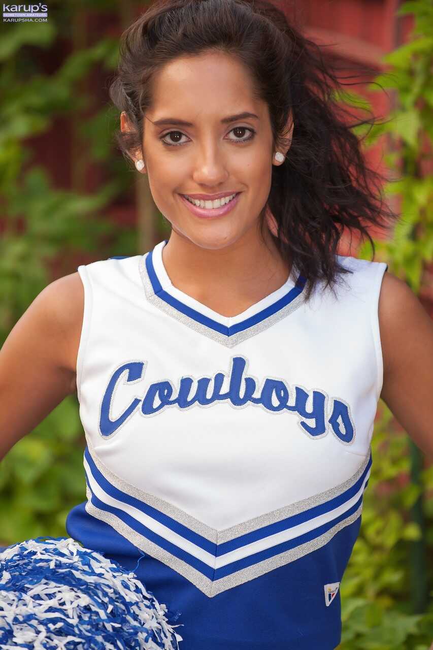 Brunette cheerleader Chloe Amour strips naked and fingers her ass outdoors in front of the camera! - Chloe Amour