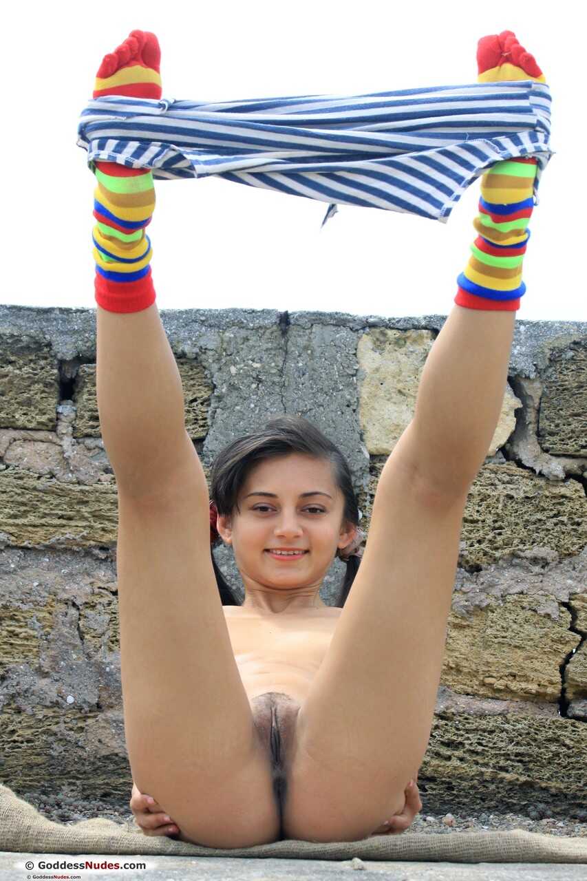 Outdoor Exposure Sima's Tiny Tits and Trimmed Pussy   Nature's Naughtiness Hairy Teen Vagina   Exotic Experience...