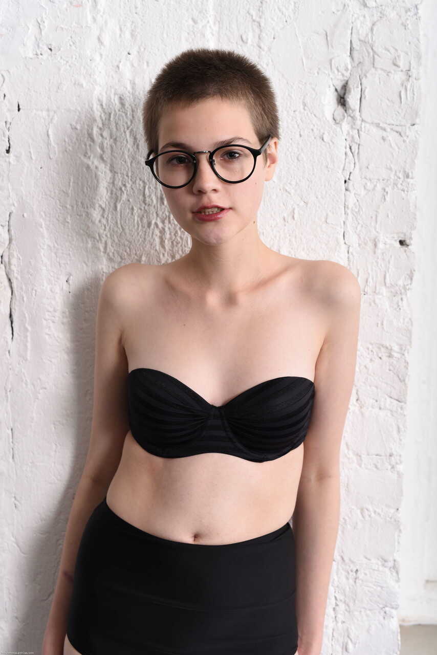 Exposing the Secret Life of Jerricka: A Short-Haired Natural Teen with Glasses and an Innocent Streak Who Loves to Show Of...
