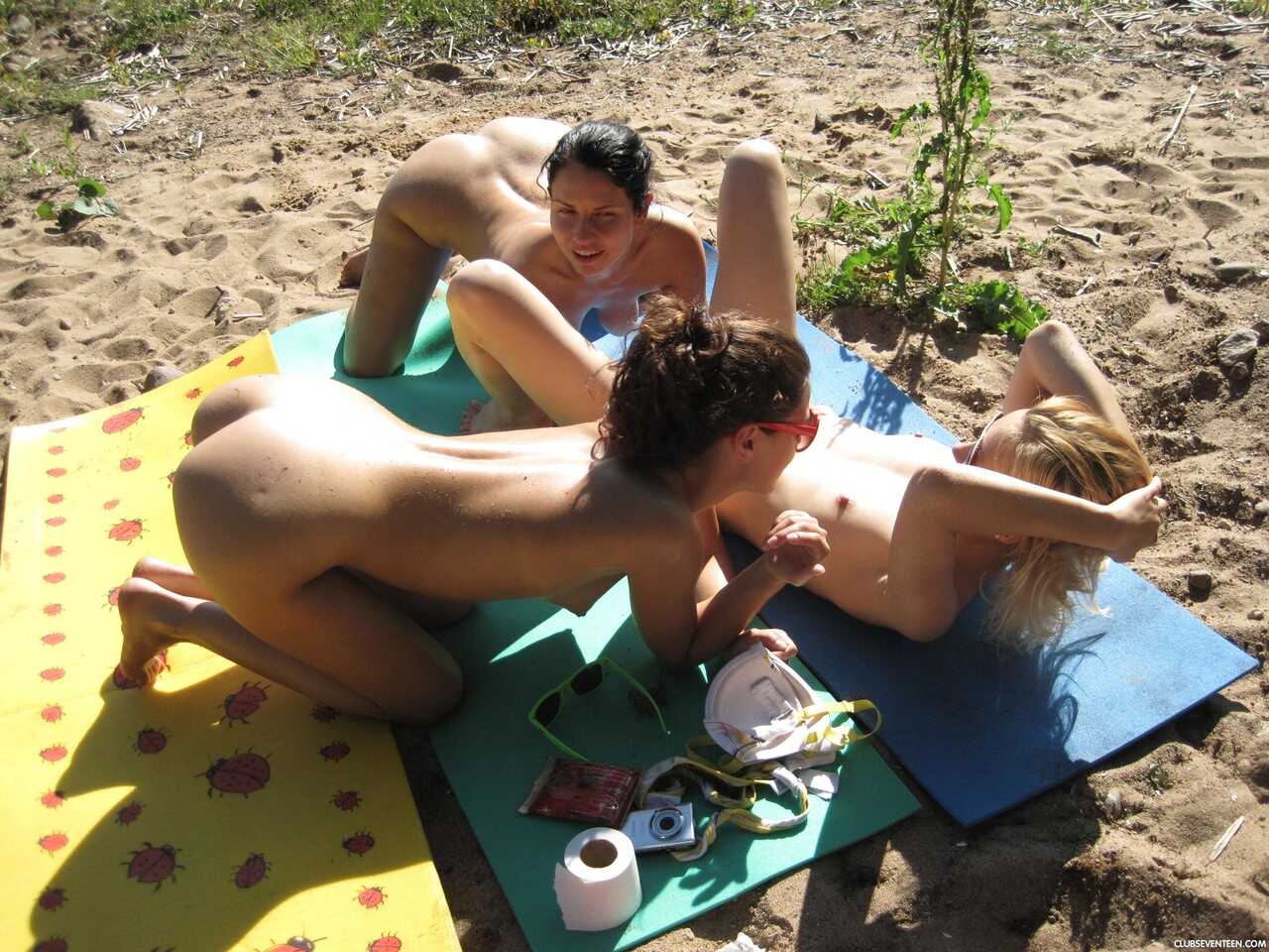 Charissa and Marjolein's European Lesbian Sandwich A Beach 4-some with Public Pussies Galore! - Charissa, Marjolein, ...