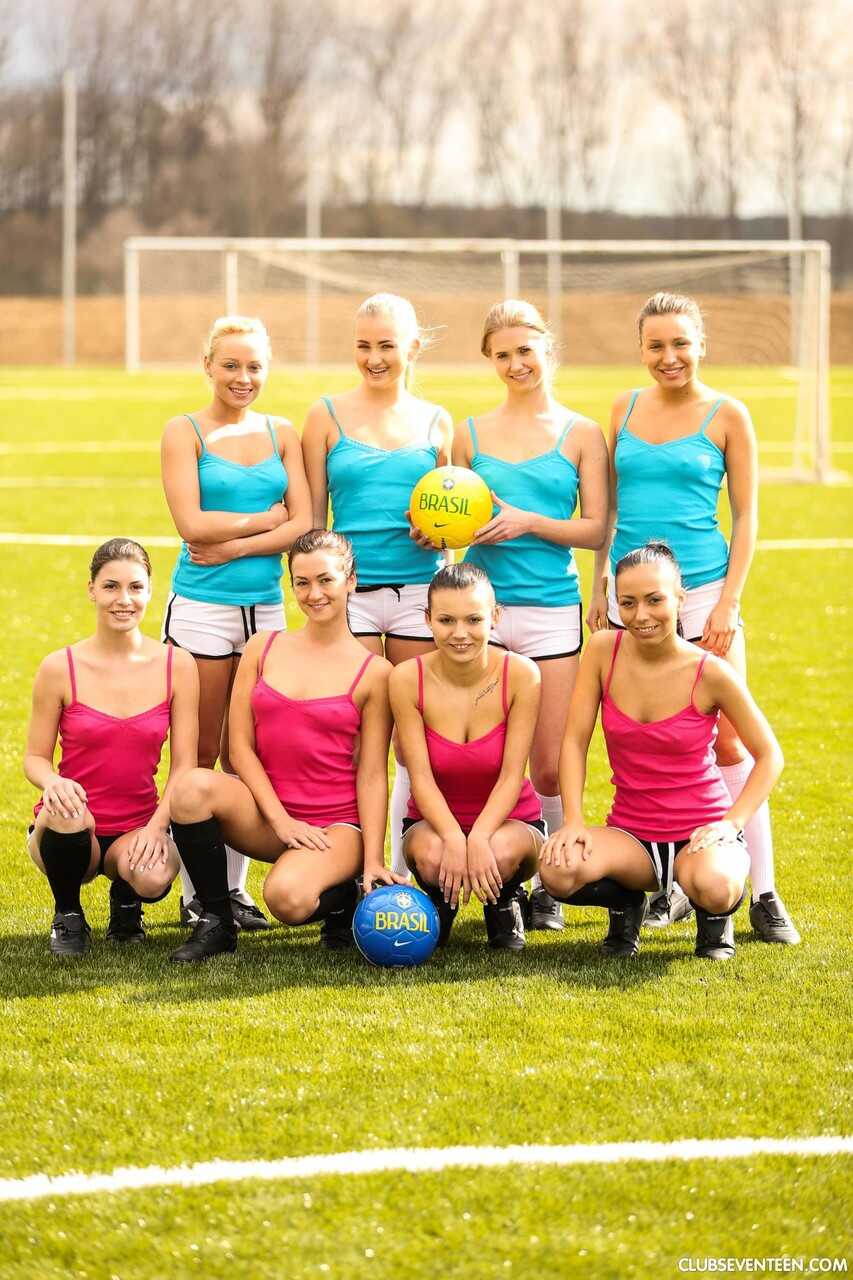 The Blonde Teen Strips! Bailey, Cayla and the Soccer Posse - Bailey, Cayla Lyons, Lilly P, Naomi I, Nessy, Tess C, Vanessa...