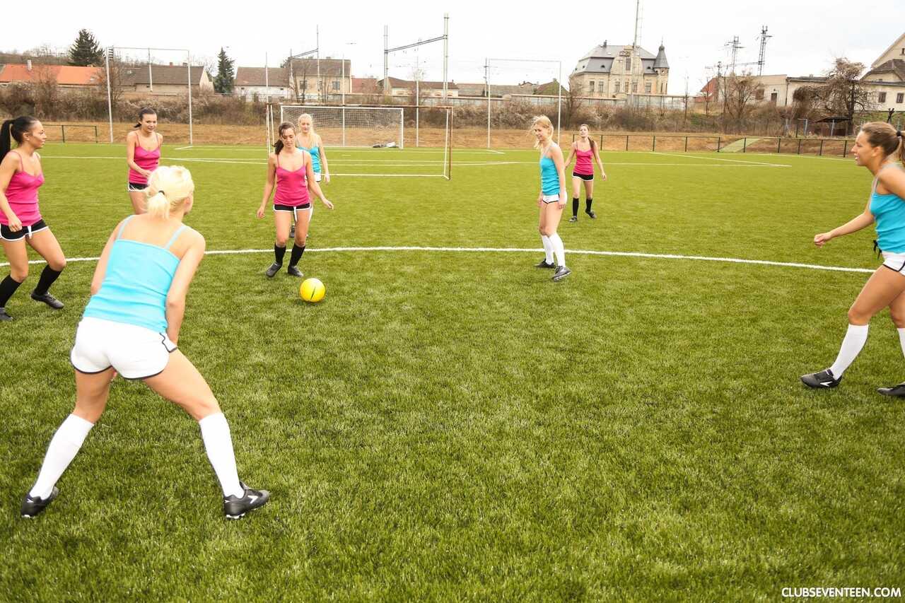 The Blonde Teen Strips! Bailey, Cayla and the Soccer Posse - Bailey, Cayla Lyons, Lilly P, Naomi I, Nessy, Tess C, Vanessa...