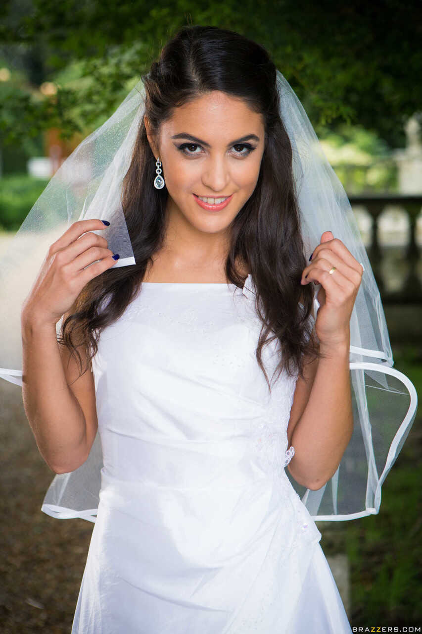 The Seductive Bride: Brunette Carolina Abril Exposes Her Natural Tits and Ass on Her Wedding Night - Carolina Abril, Leigh...