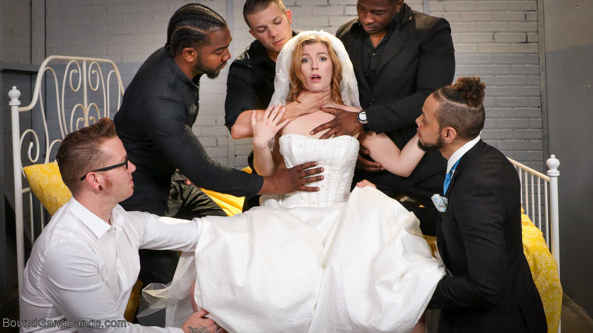 Blindfolded Bride Gets Filthy in an Interracial Anal Gangbang with Codey Steele and Friends - Codey Steele, Donny Sins, El...