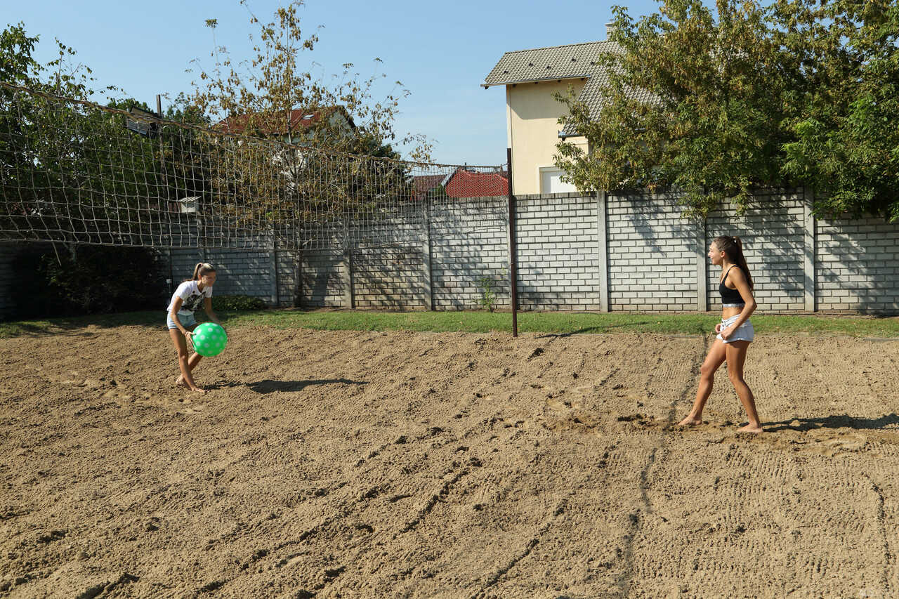 Gina Gerson's Bestie Takes Her Slim Body for a Ride After Playing Volleyball with Skinny Lesbian Talia Mint - Gina Ge...