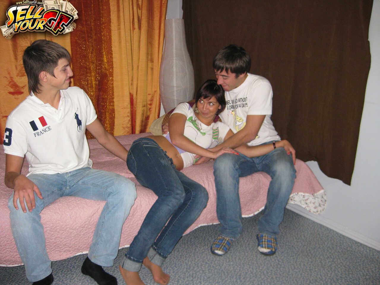 Vanessa's Sperm Lovers Delight Marek and Misha Watch as She Rides the Stiff Boner of her Boyfriend - Marek, Misha, Va...