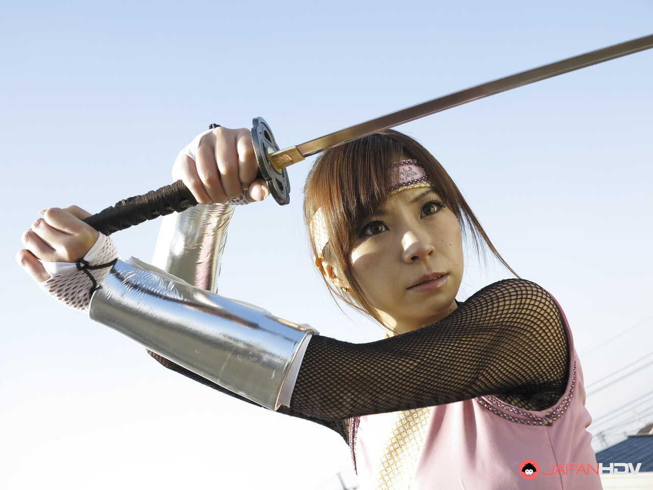 Japanese ninja Sumire Matsu's enemies catch and bind her in a delicious bondage session before fucking her until she ...