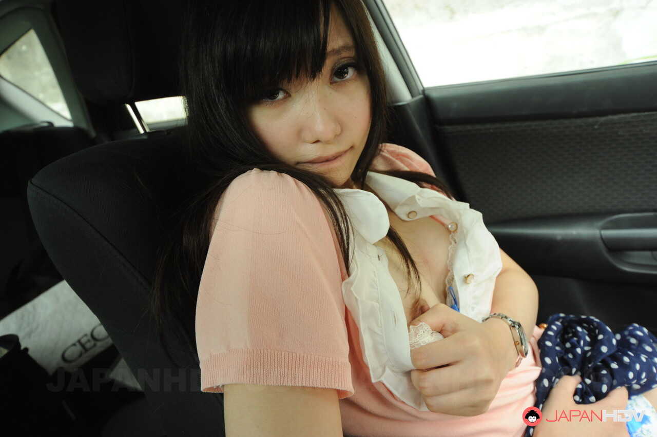 Japanese Bush Riding with Riko Tanabe Hairy Asian Pornstar in the Backseat - Riko Tanabe