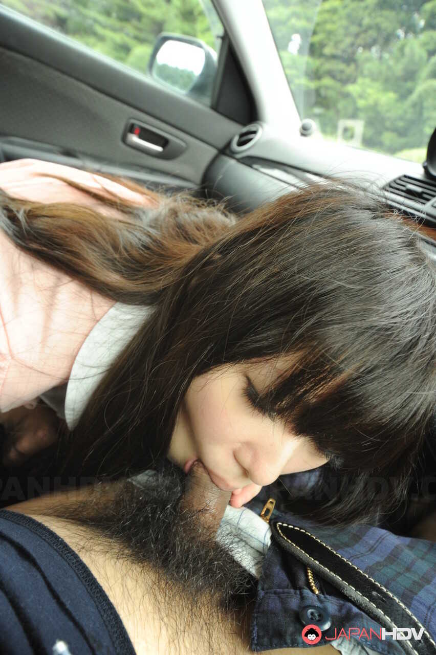 Japanese Bush Riding with Riko Tanabe Hairy Asian Pornstar in the Backseat - Riko Tanabe