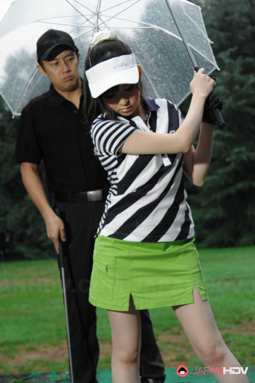 Tight and Sleek: Japanese Golfer Michiru Tsukino Gets Nailed by Her Instructor in Lingerie and Skirt - Michiru Tsukino