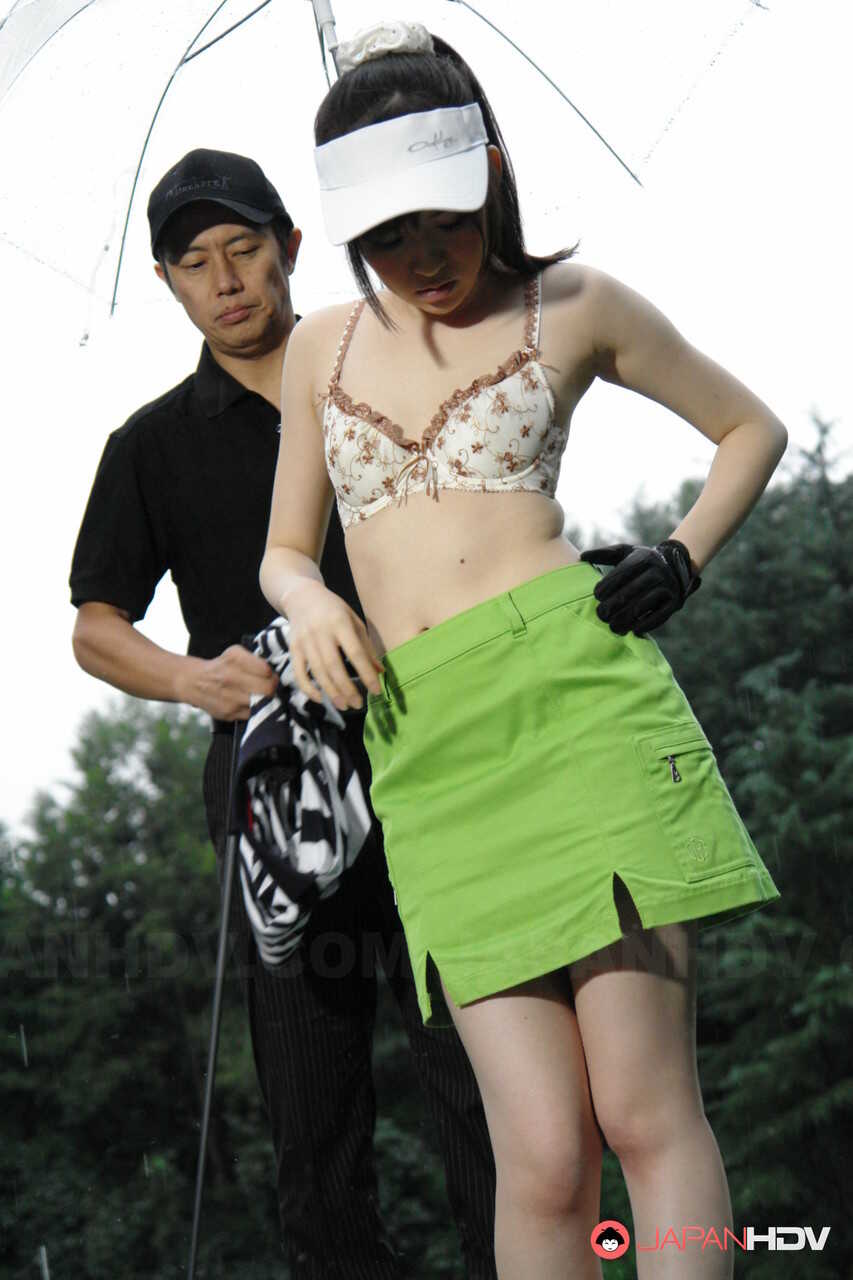 Tight and Sleek: Japanese Golfer Michiru Tsukino Gets Nailed by Her Instructor in Lingerie and Skirt - Michiru Tsukino