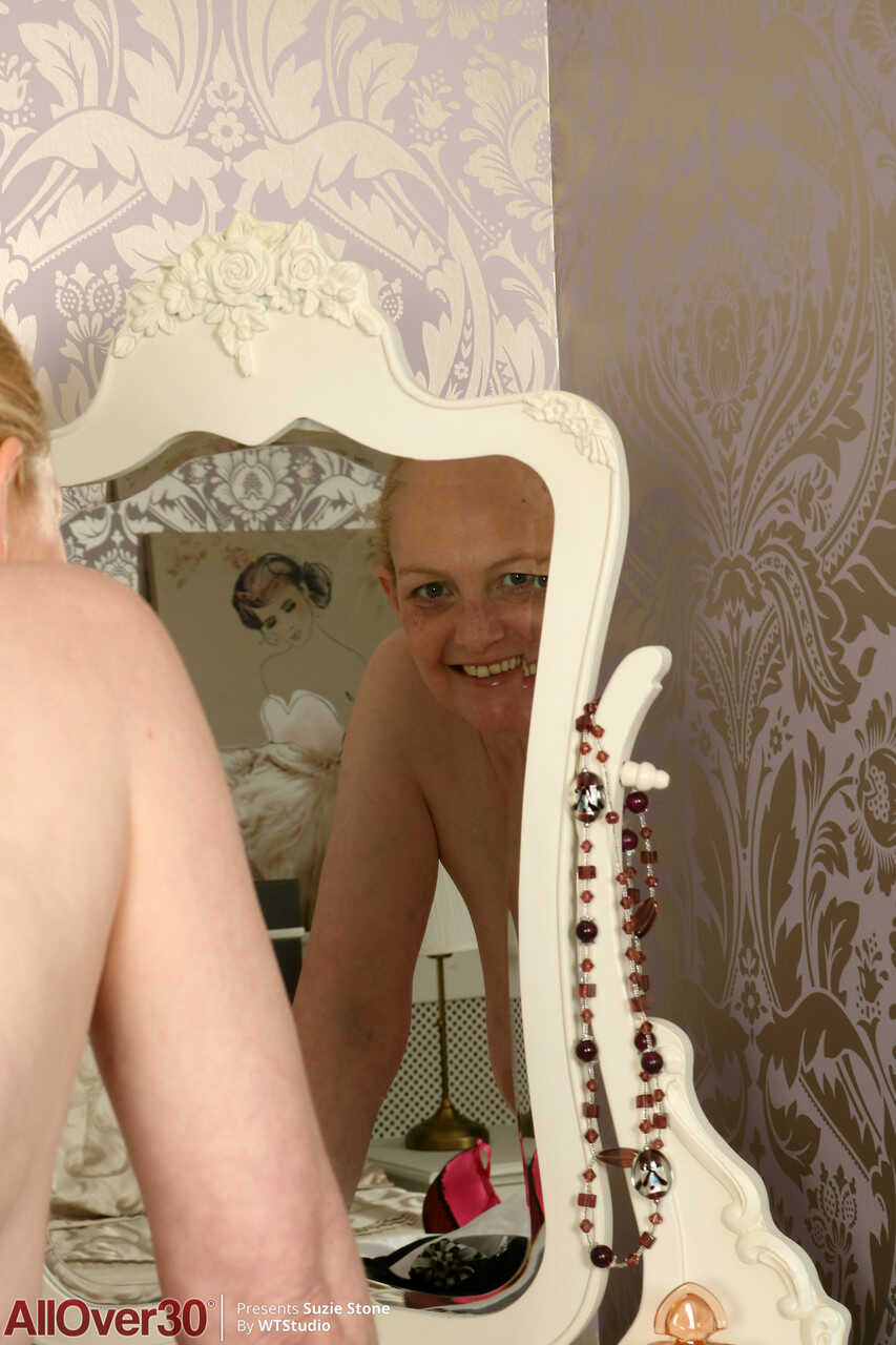 Blonde Suzie Stone shows off her mature pantyhosed pussy for a British over 60 amateur MILF - Suzie Stone