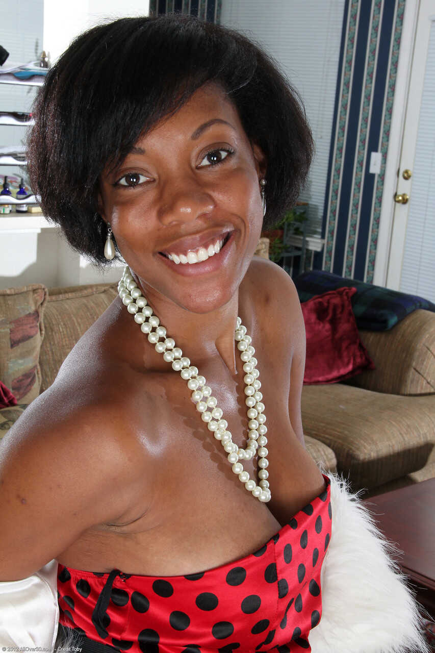 Adorable ebony Jayden shows off her boobs and chocolate holes in a solo - Jayden