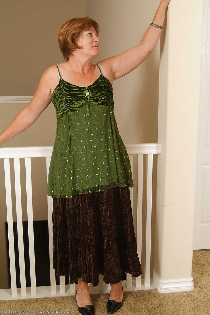 Mature Redhead Samantha L Spreading Her Legs and Revealing Her Panties - Samantha L