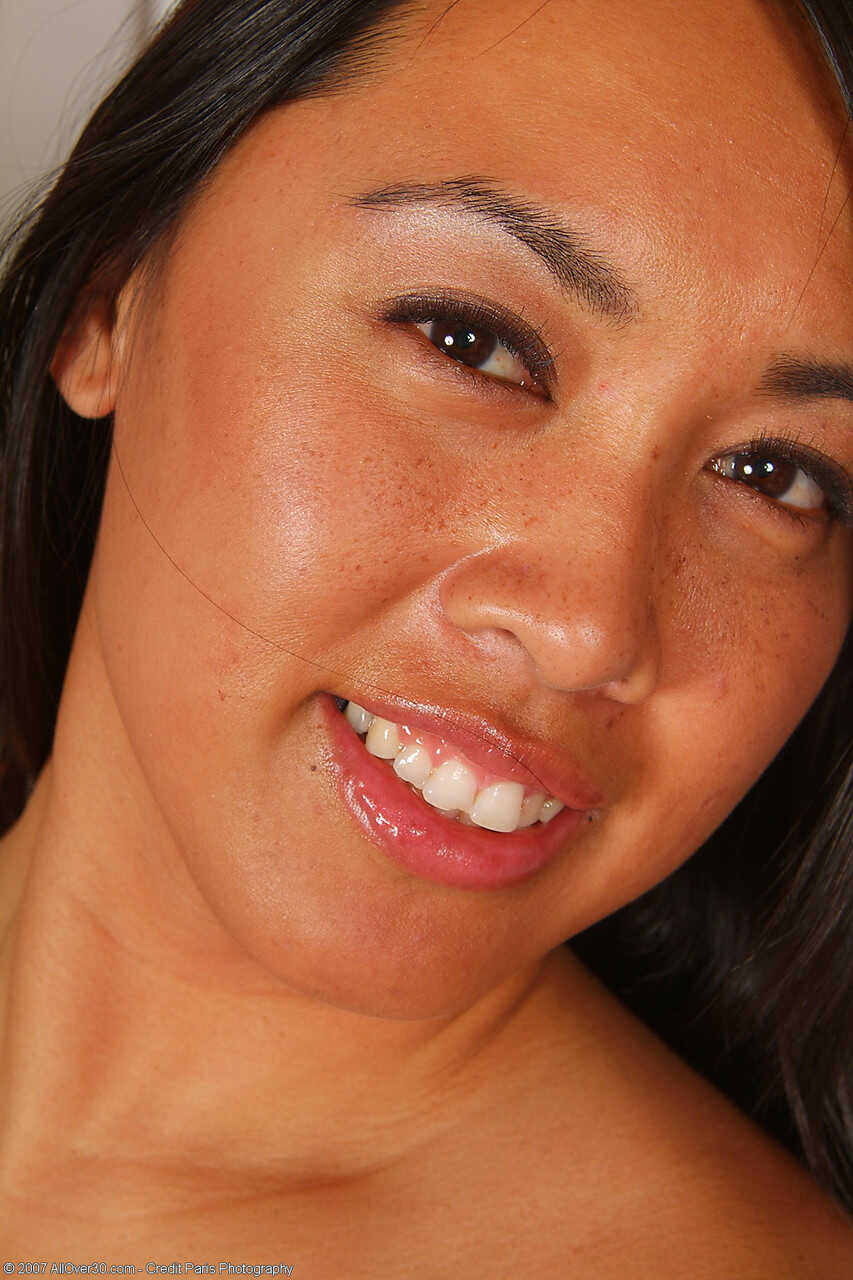 Kila Barely Covered in Her Bathrobe, Revealing Her Curves and Shaven Asian Pussy - Kila