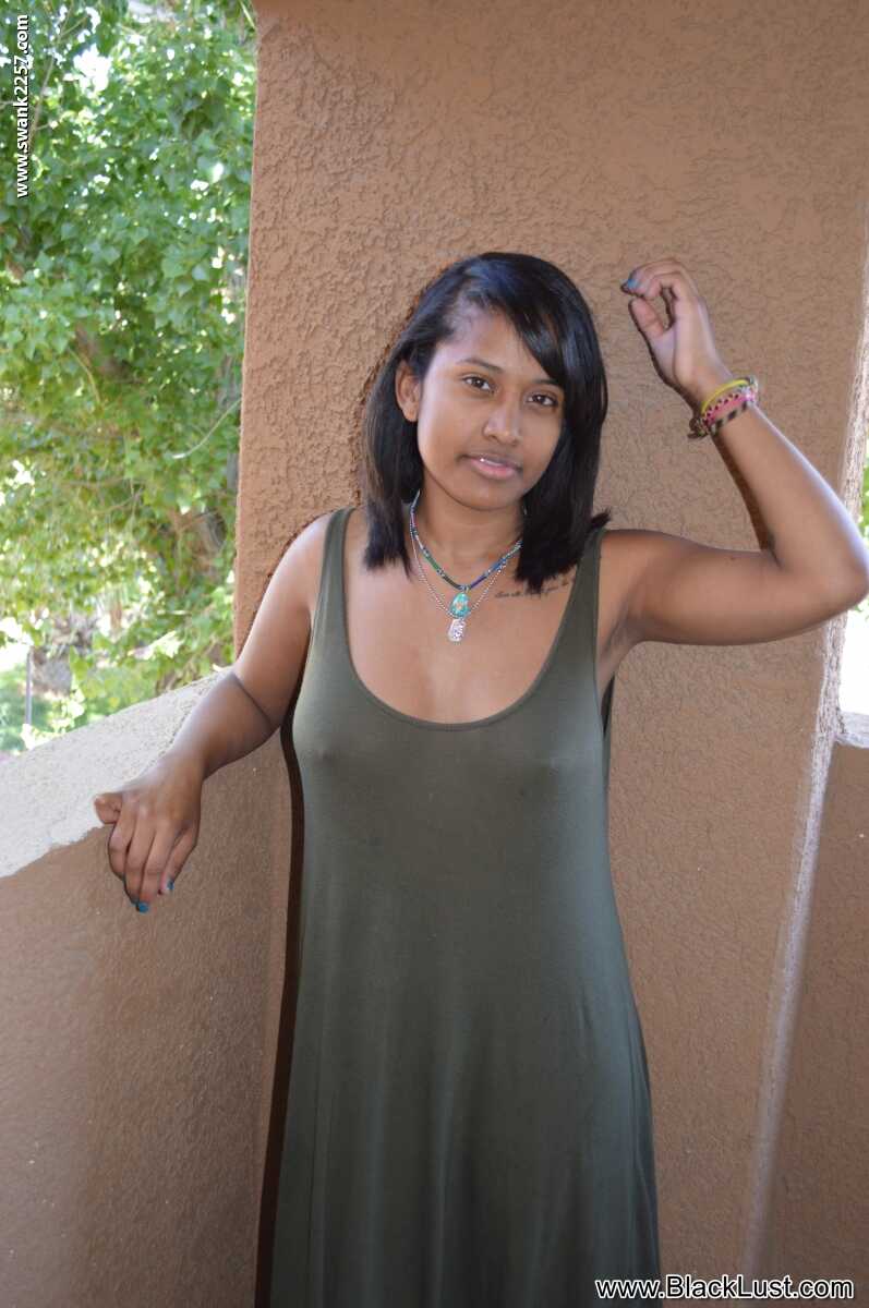 Diana Braset's Natural Exposure: Desi Ebony Girl Unveils her Hairy Cunt on the Terrace - Diana Braset