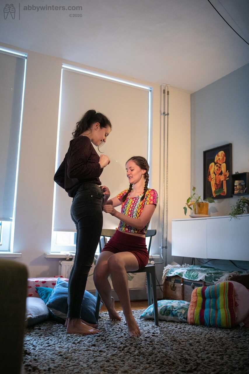 Charlee and Holly's Sweet Outfits: Young Stepsisters Go Hairy in Their First Lesbian Experience - Charlee, Holly V