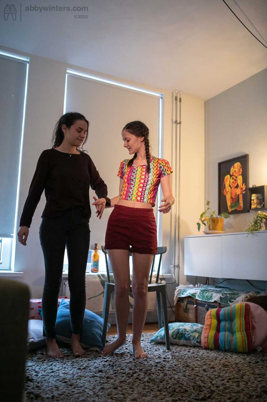 Charlee and Holly's Sweet Outfits: Young Stepsisters Go Hairy in Their First Lesbian Experience - Charlee, Holly V