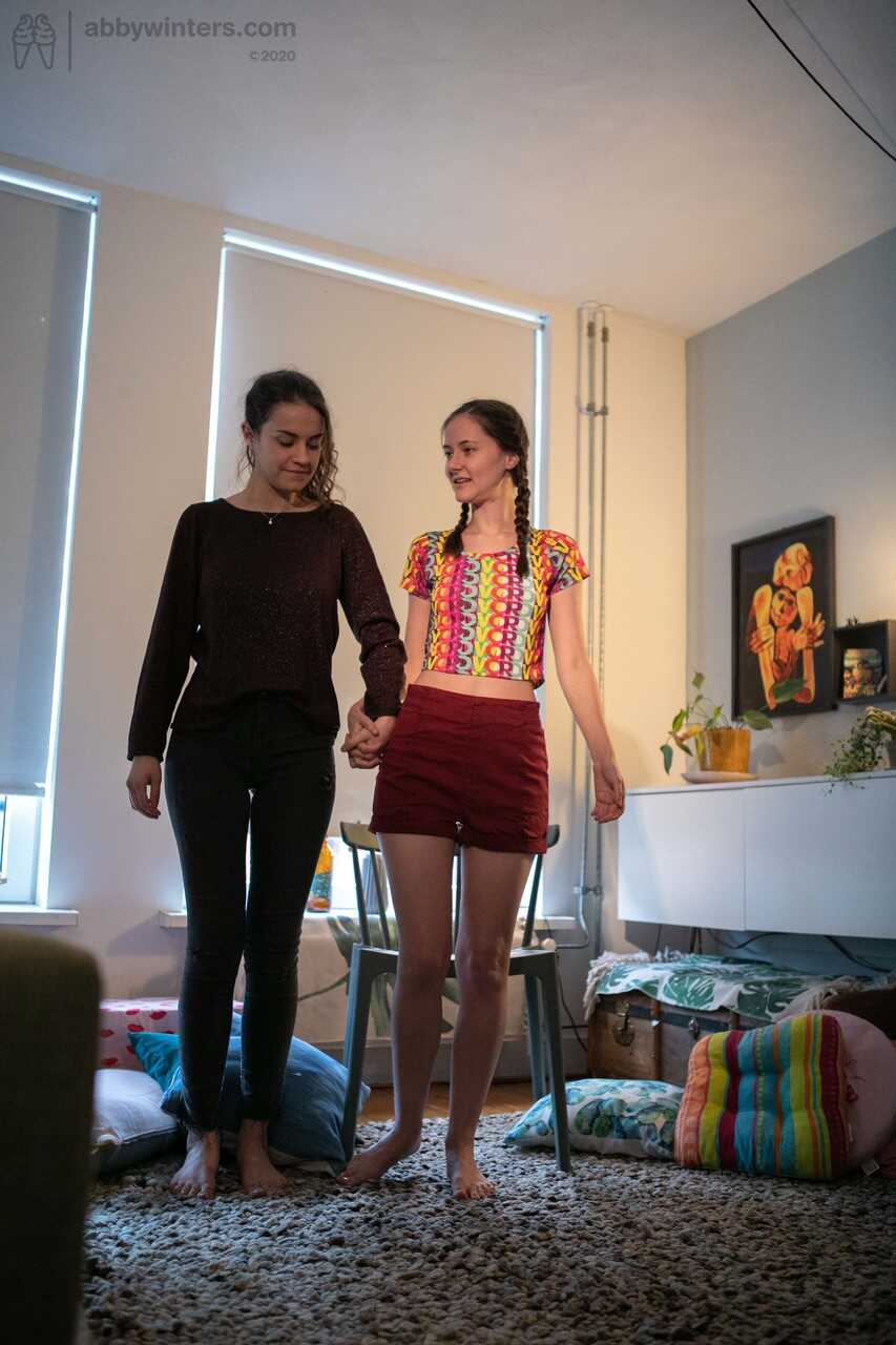 Charlee and Holly's Sweet Outfits: Young Stepsisters Go Hairy in Their First Lesbian Experience - Charlee, Holly V