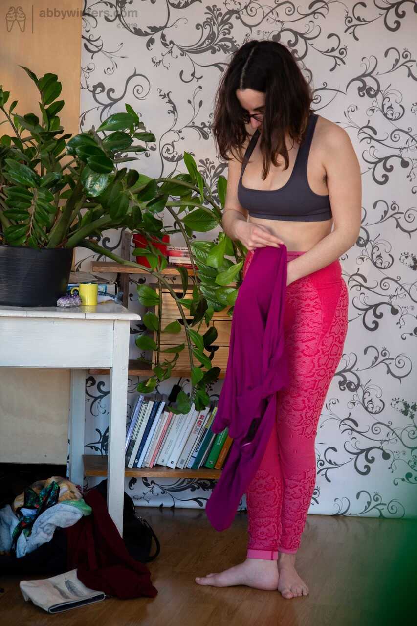 Nerdy Australian MILF Lucia M flashes her super hairy pussy while changing, revealing her hairy armpits, legs and ample br...