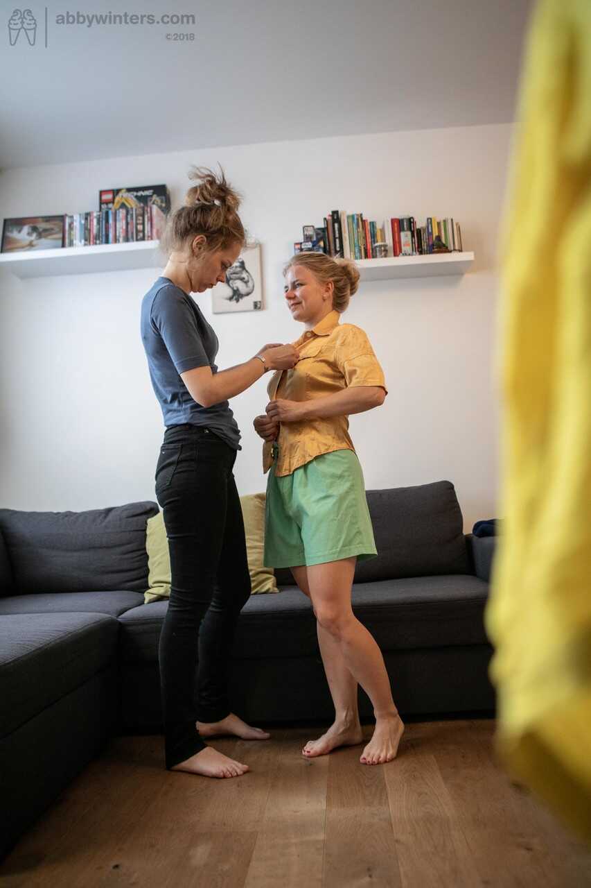 Petite Teens Caisa and Rose K Dressing Together: A Voyeuristic Journey Into Their Hairy Lesbian First Time - Caisa, Rose K