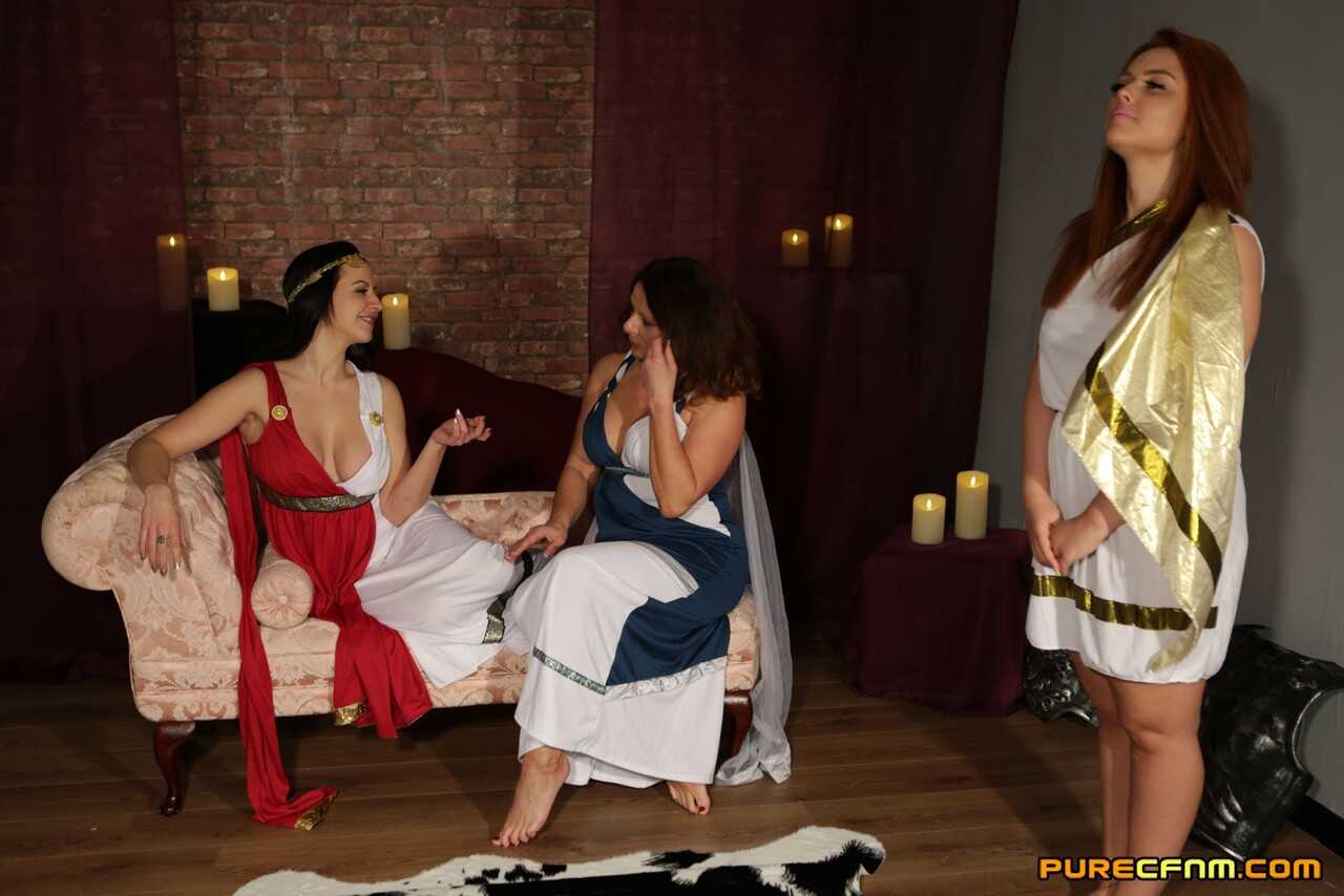 Gorgeous Carly G, Naughty Mandy Foxxx, and Sexy Tindra Frost Strip a Lucky Guy and Suck His Cock in Unison! - Carly G, Man...