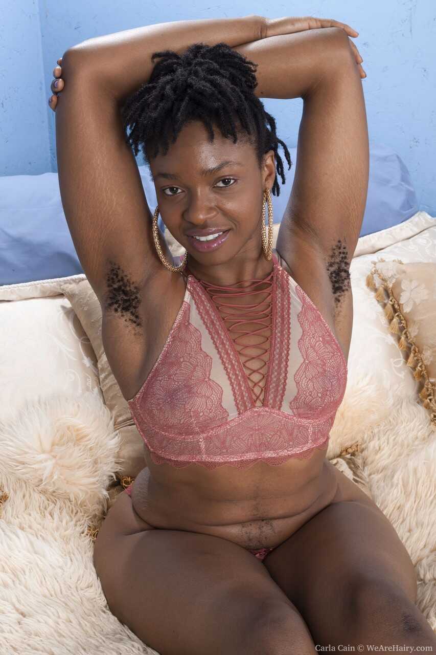 Ebony with Dreads Carla Cain Shows Off Her Big Ass and Hairy Pussy in a Solo - Black Hairy Pussy, Hairy Ebony