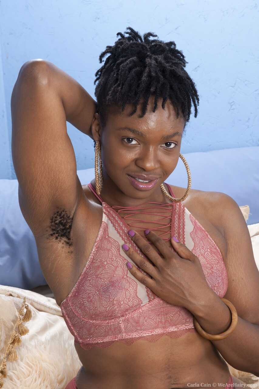 Ebony with Dreads Carla Cain Shows Off Her Big Ass and Hairy Pussy in a Solo - African