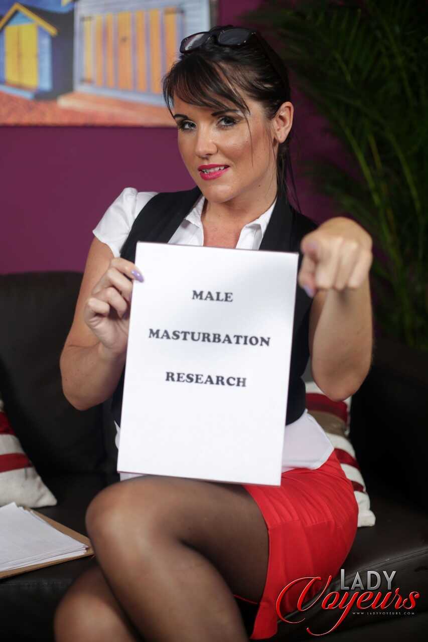 British MILF Raven Lee Teases in a Hot Red Skirt and Stockings on the Voyeur Cam - Raven Lee